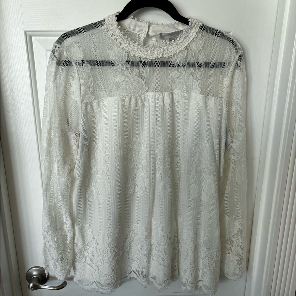 Ultra pink lace blouse